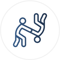 a person helping someone falling icon