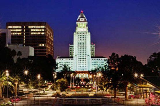 Los Angeles City Hall at night