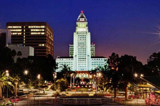 Los Angeles City Hall at night