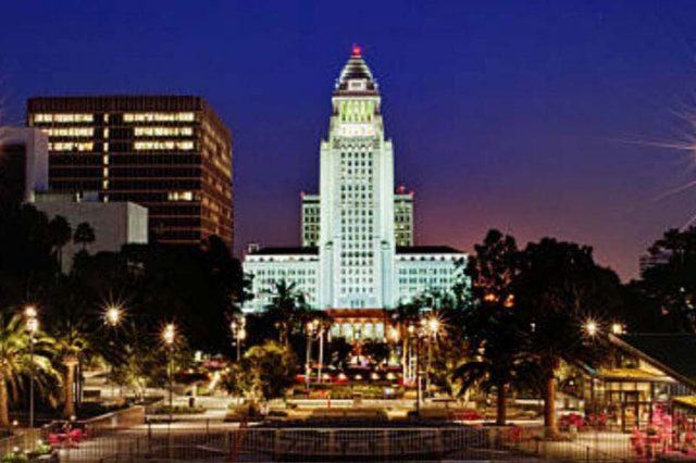 Los Angeles City Hall at night